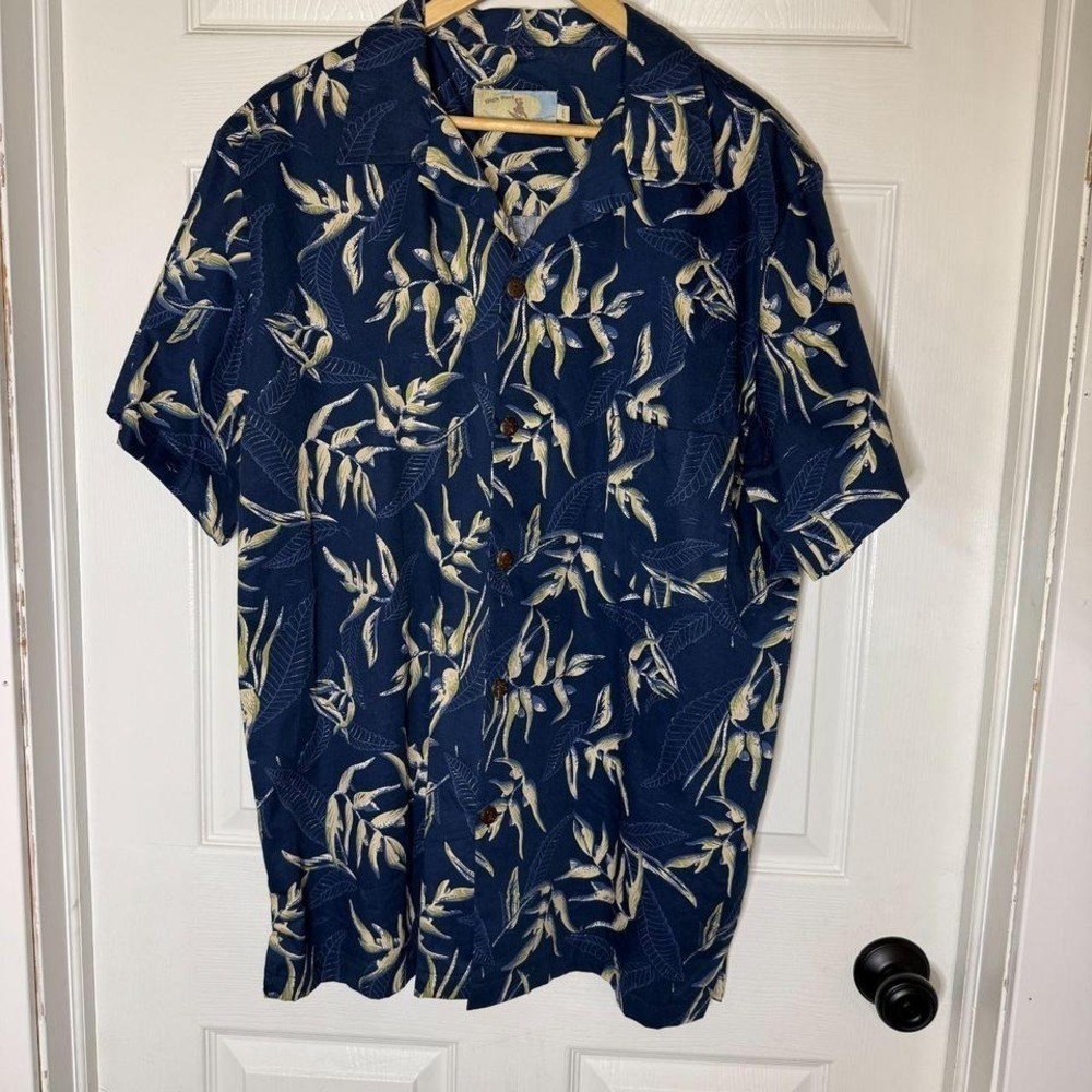 High Surf Hawaiian Shirt Size 2XL XXL‎ Blue with Floral Pattern
